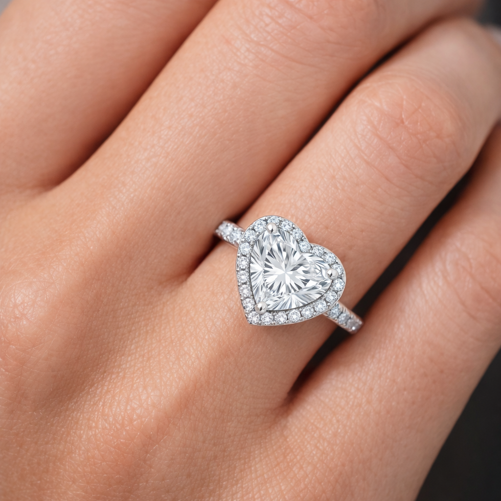Heart Halo ring