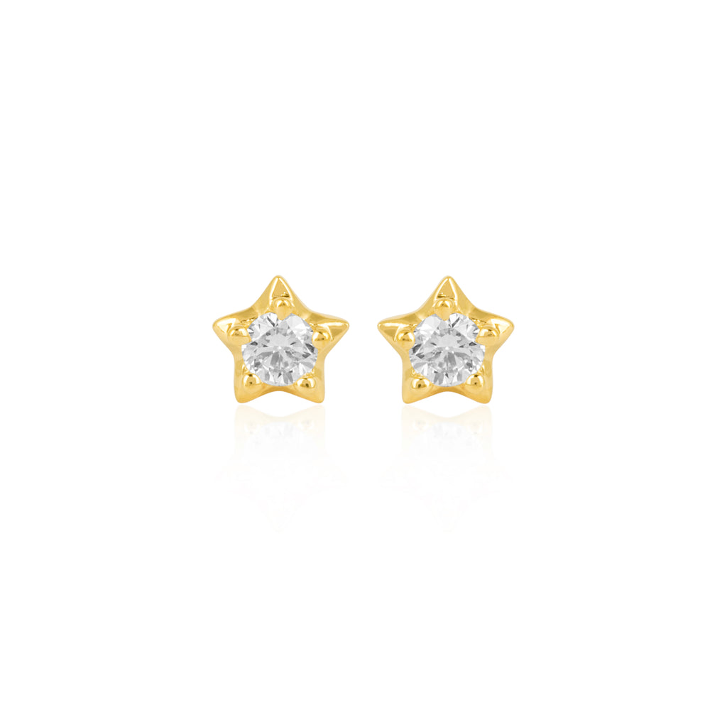 SOLITAIRE STAR DIAMOND STUDS