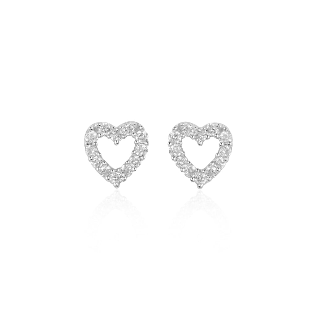 HEART BLING DIAMOND STUDS