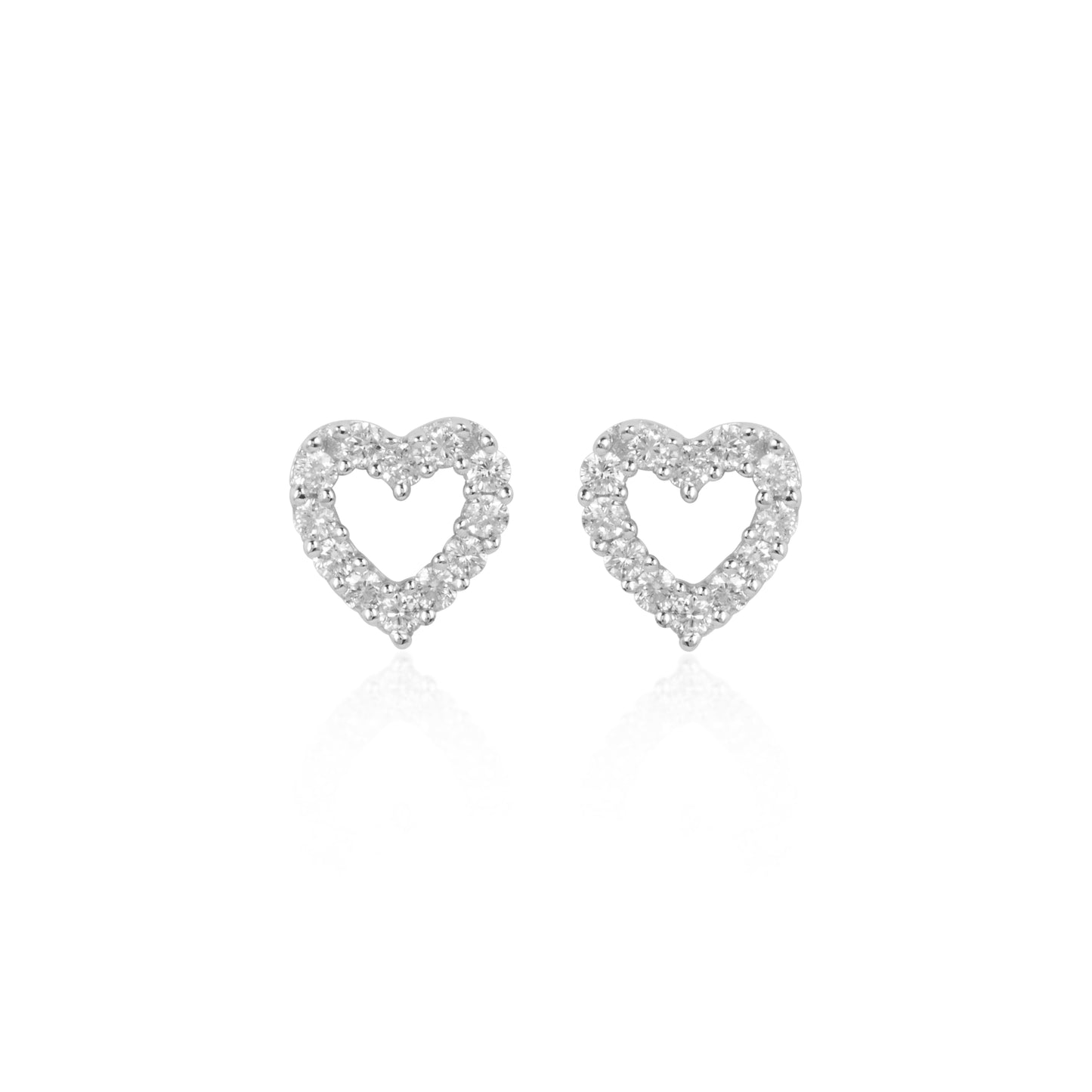 HEART BLING DIAMOND STUDS