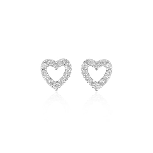 HEART BLING DIAMOND STUDS