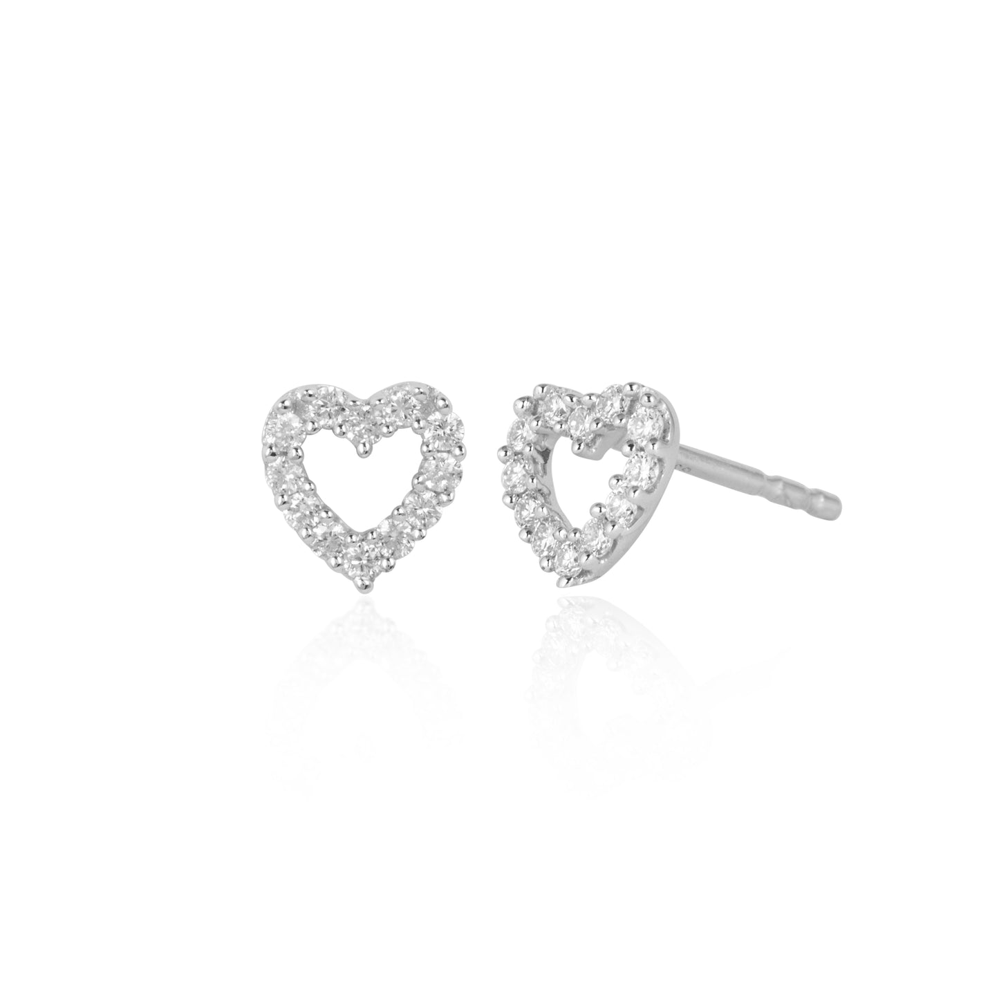 HEART BLING DIAMOND STUDS