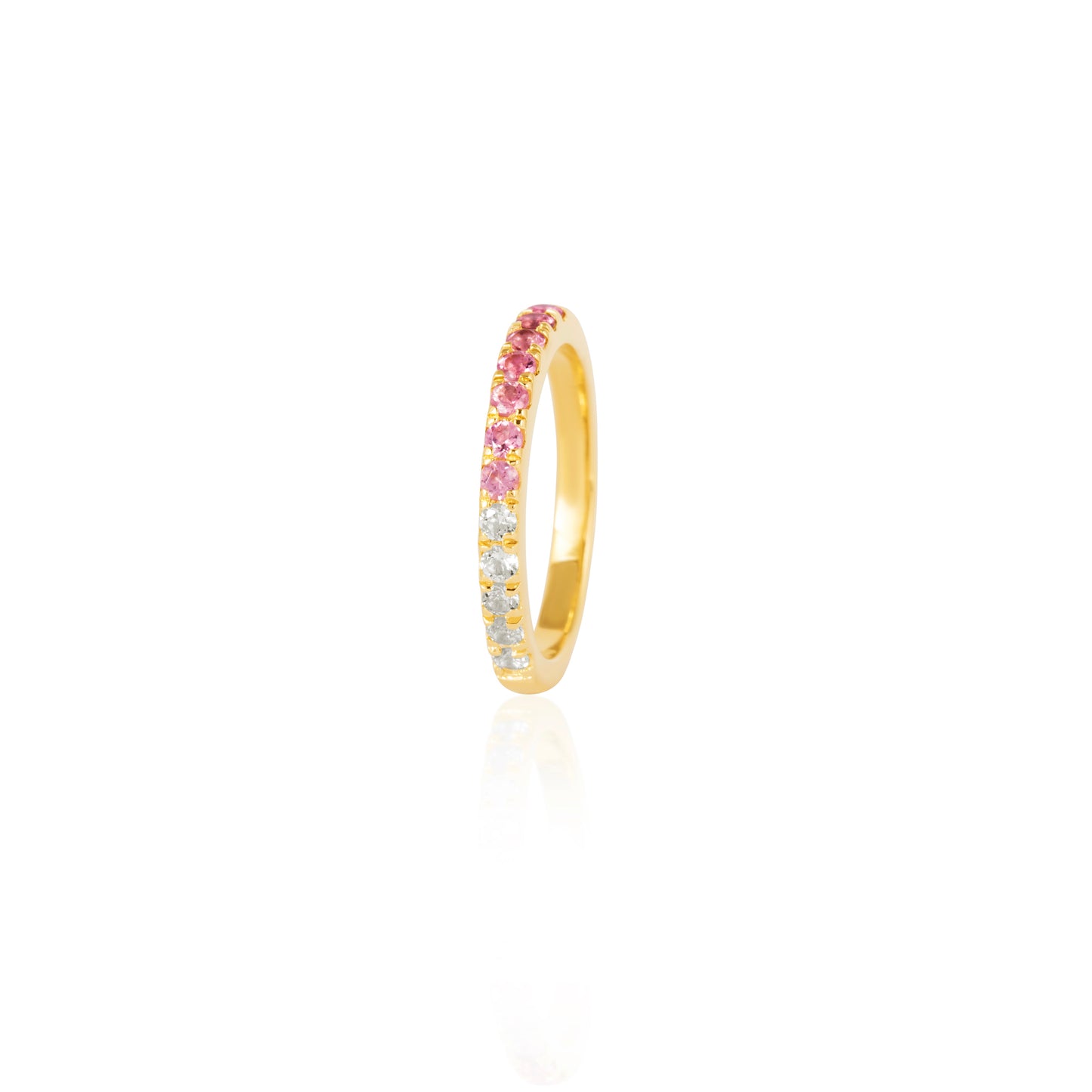 PINK OMBRÉ HALF ETERNITY RING