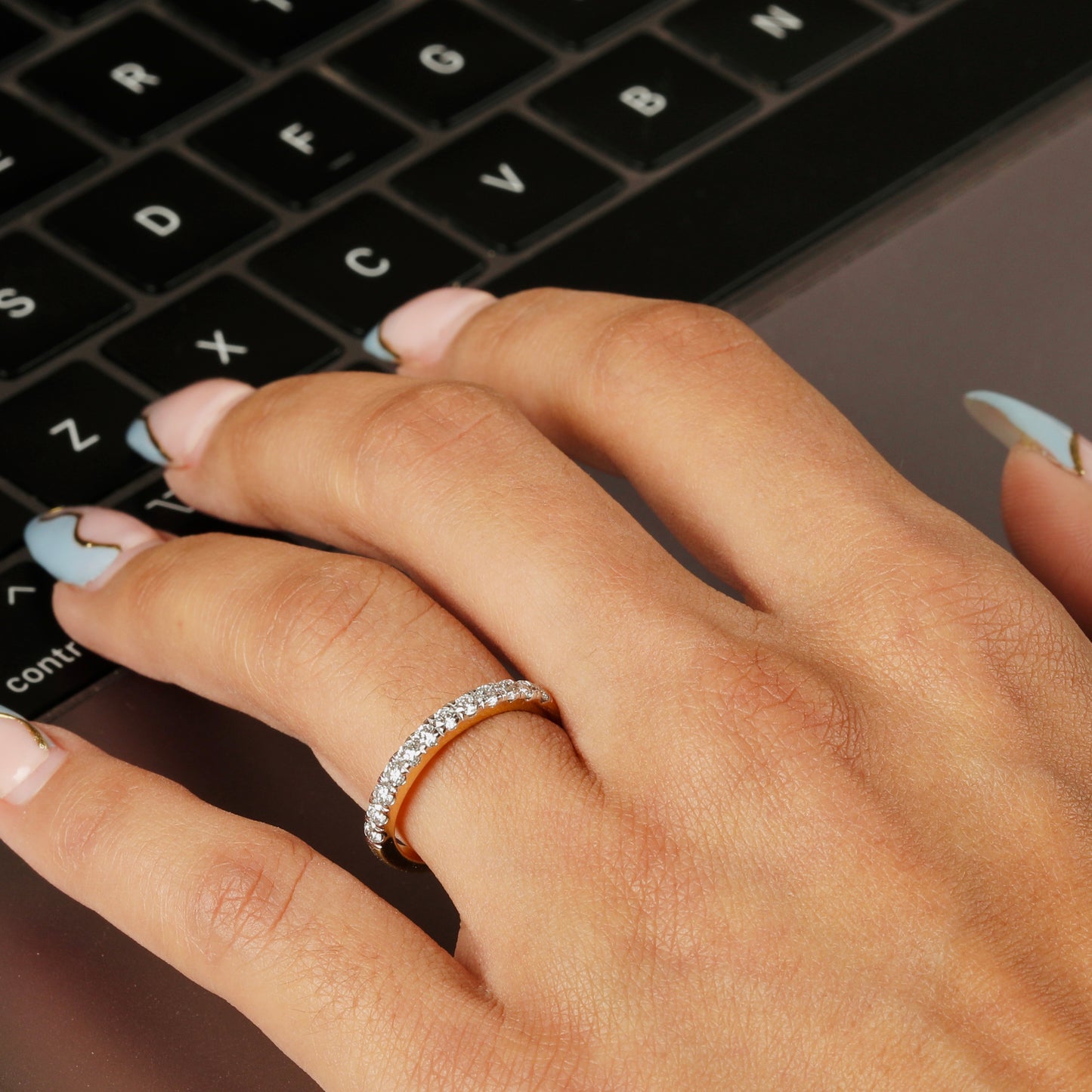 HALF ETERNITY DIAMOND RING