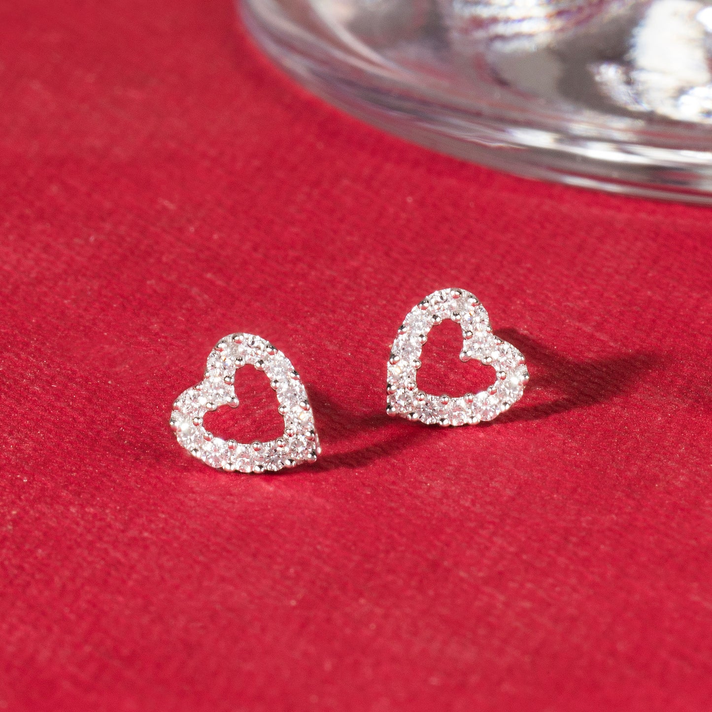 HEART BLING DIAMOND STUDS