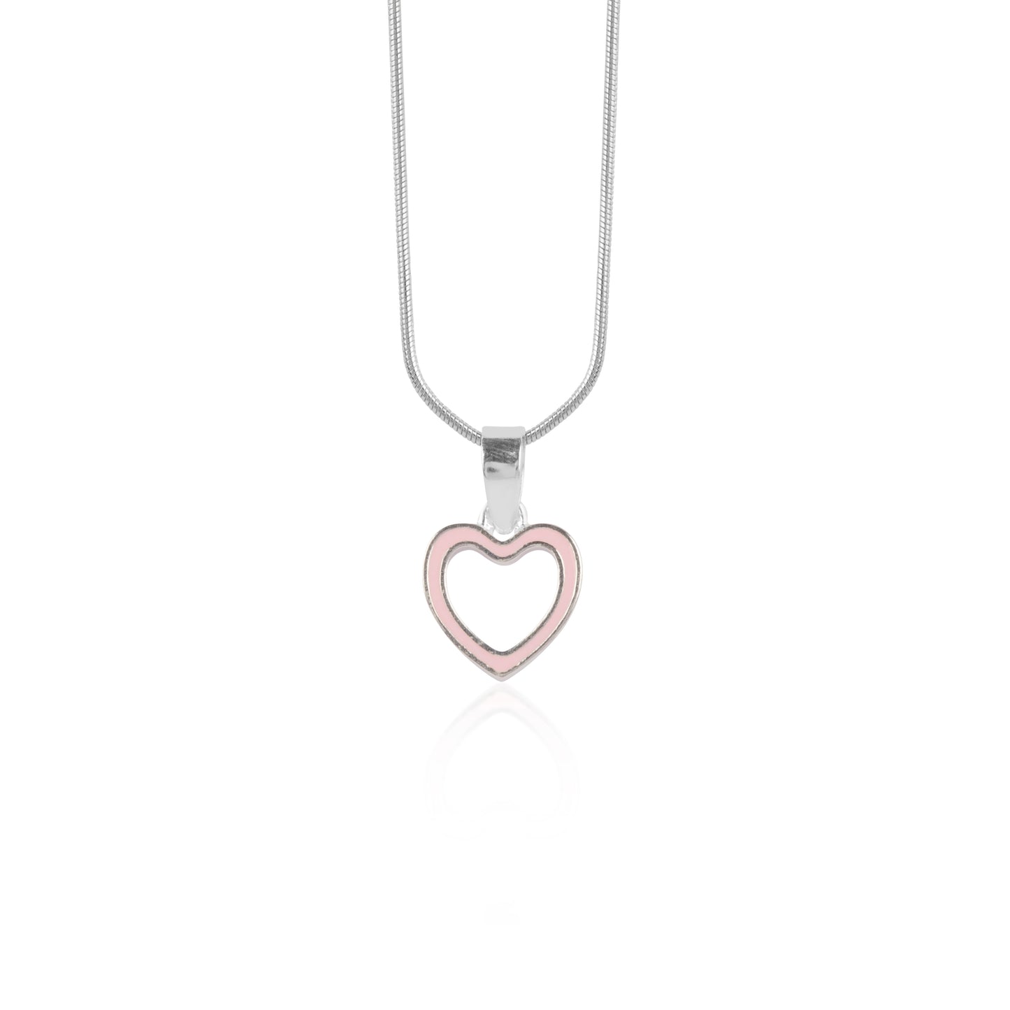 OPEN HEART ENAMELLED NECKLACE