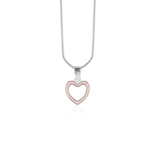 OPEN HEART ENAMELLED NECKLACE