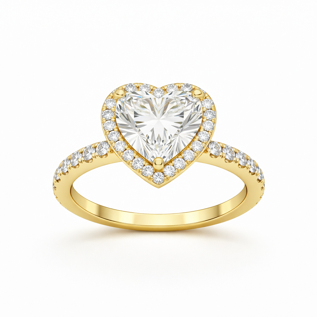 Heart Halo ring