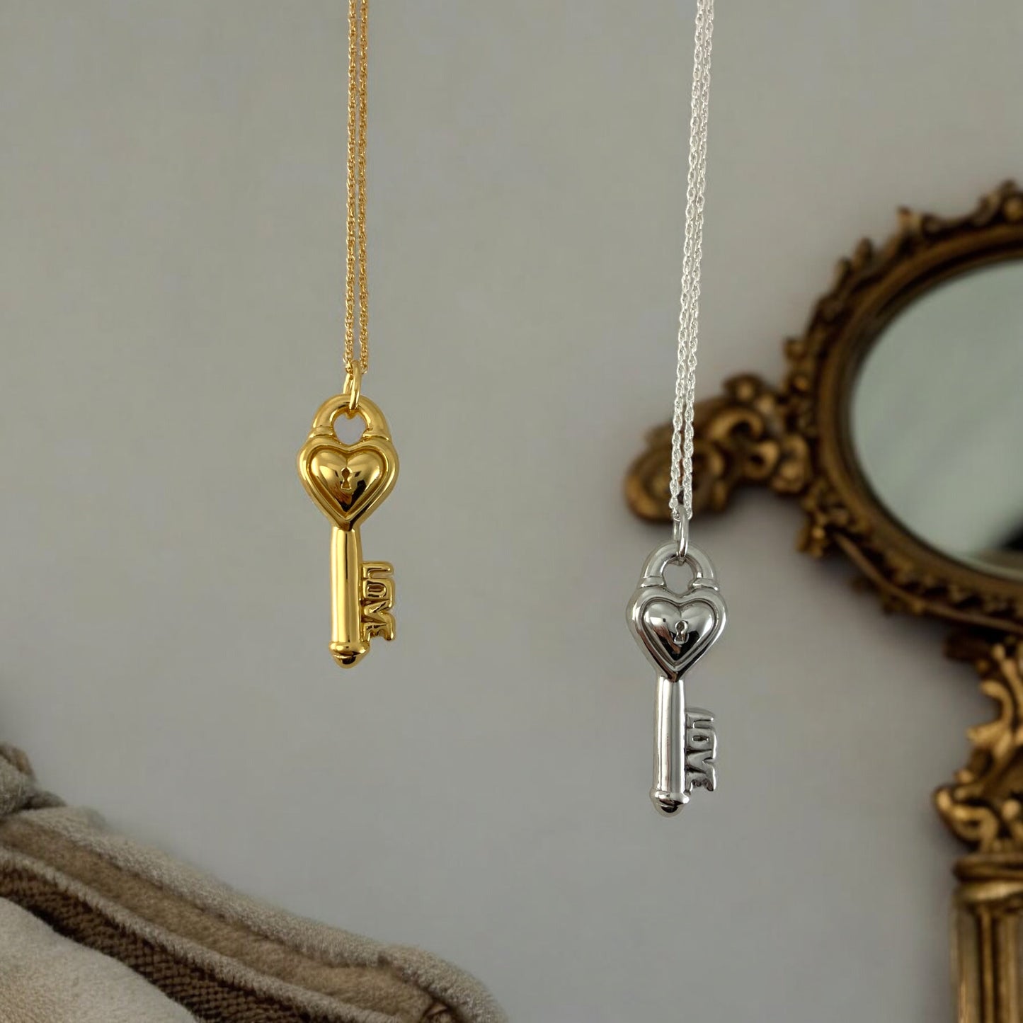 CUPID'S KEY PENDANT NECKLACE