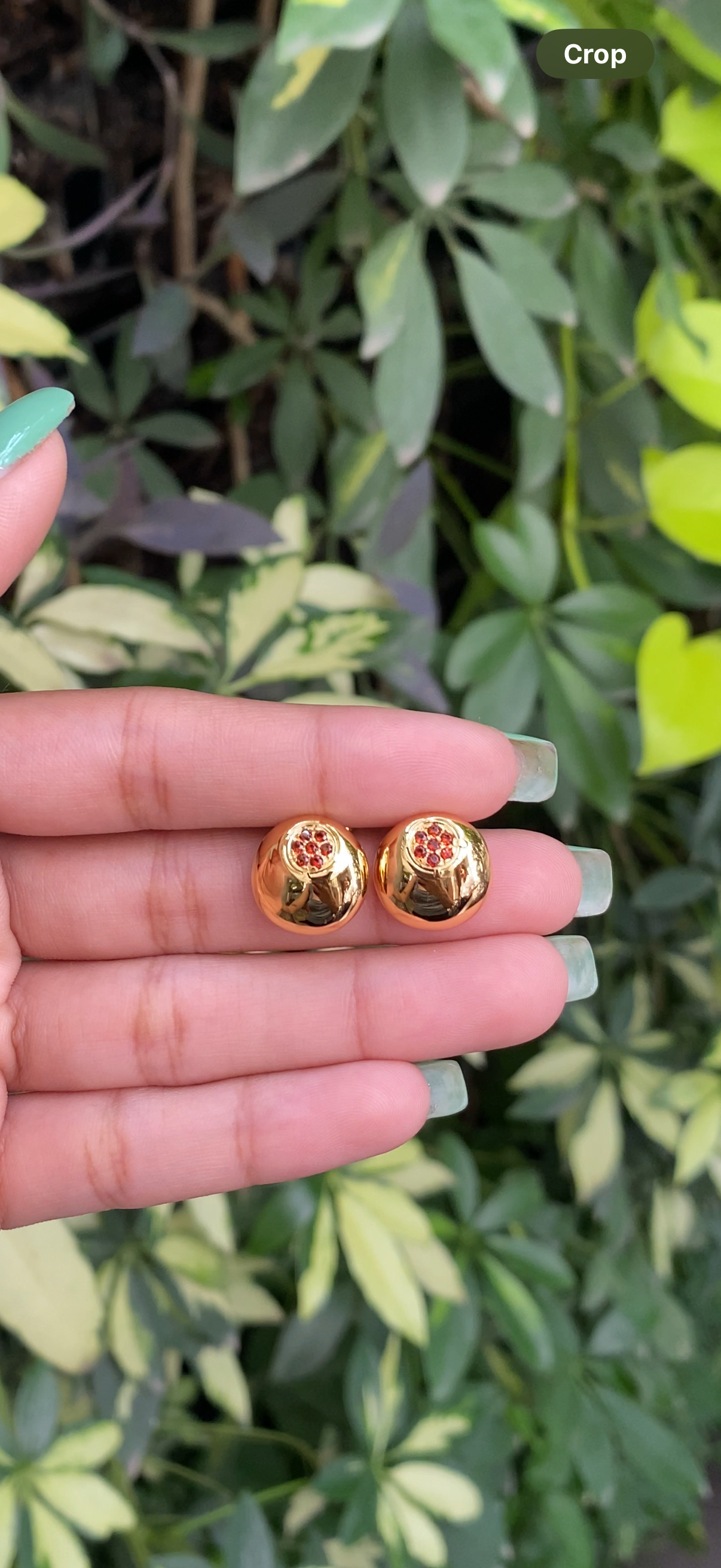 GARNET GLAM STUDS