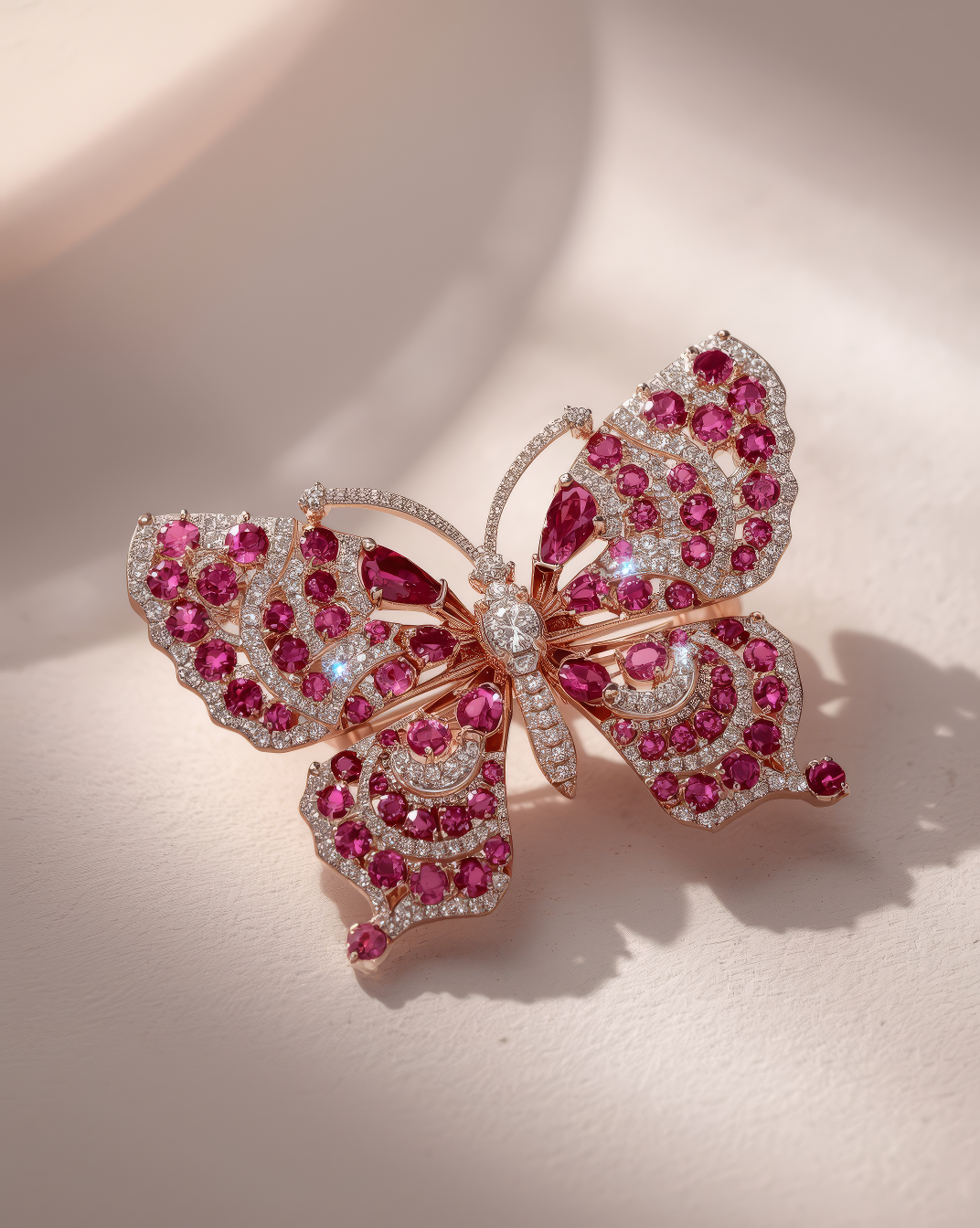 Papillon de Rubis brooch