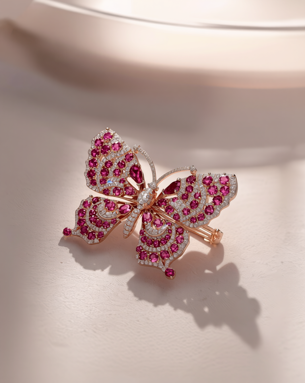 Papillon de Rubis brooch