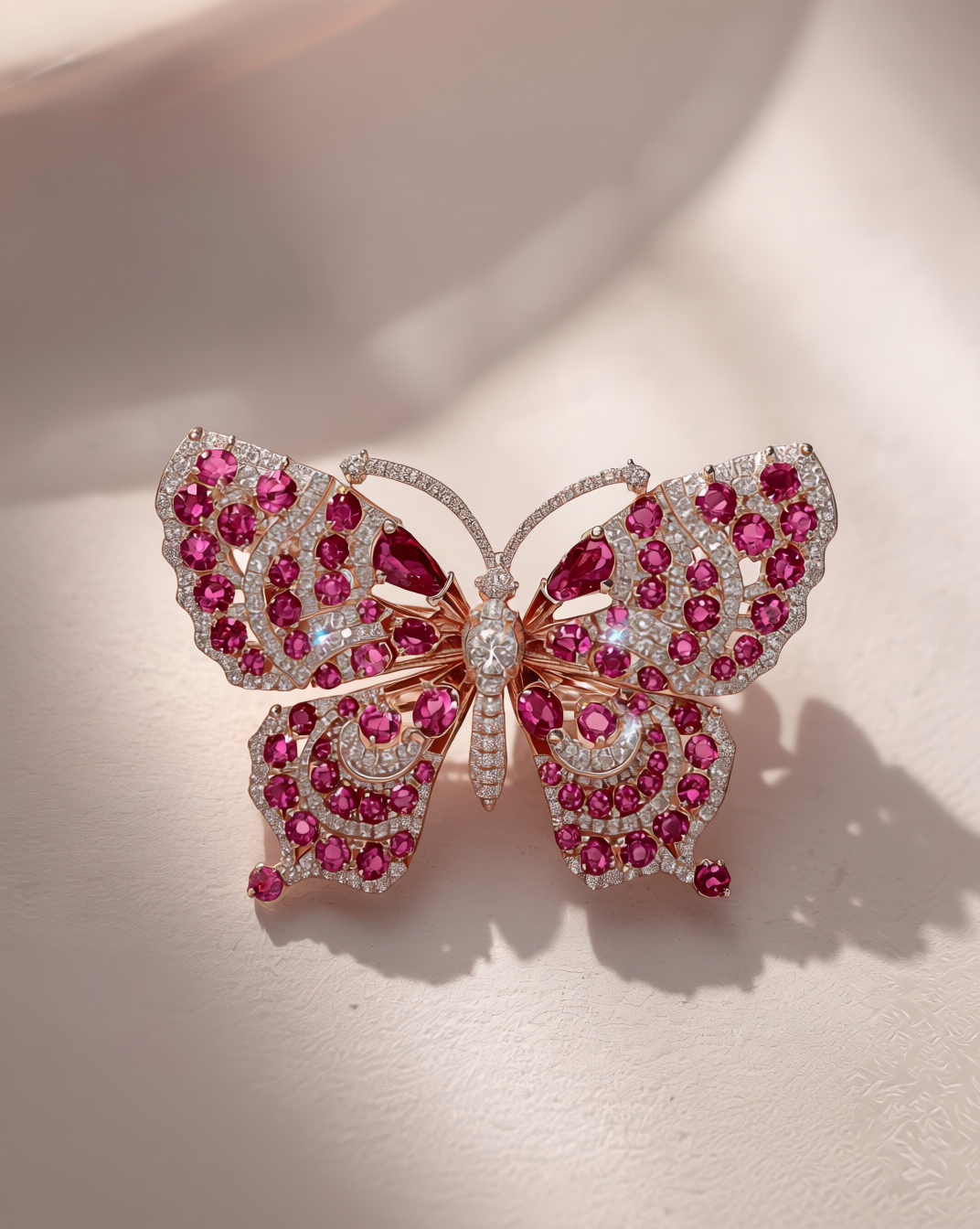 Papillon de Rubis brooch