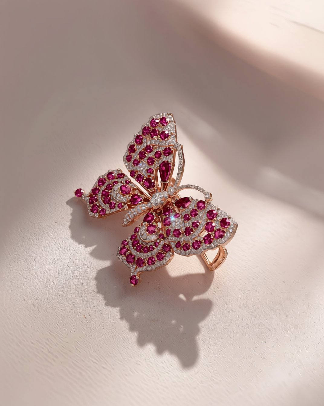 Papillon de Rubis brooch