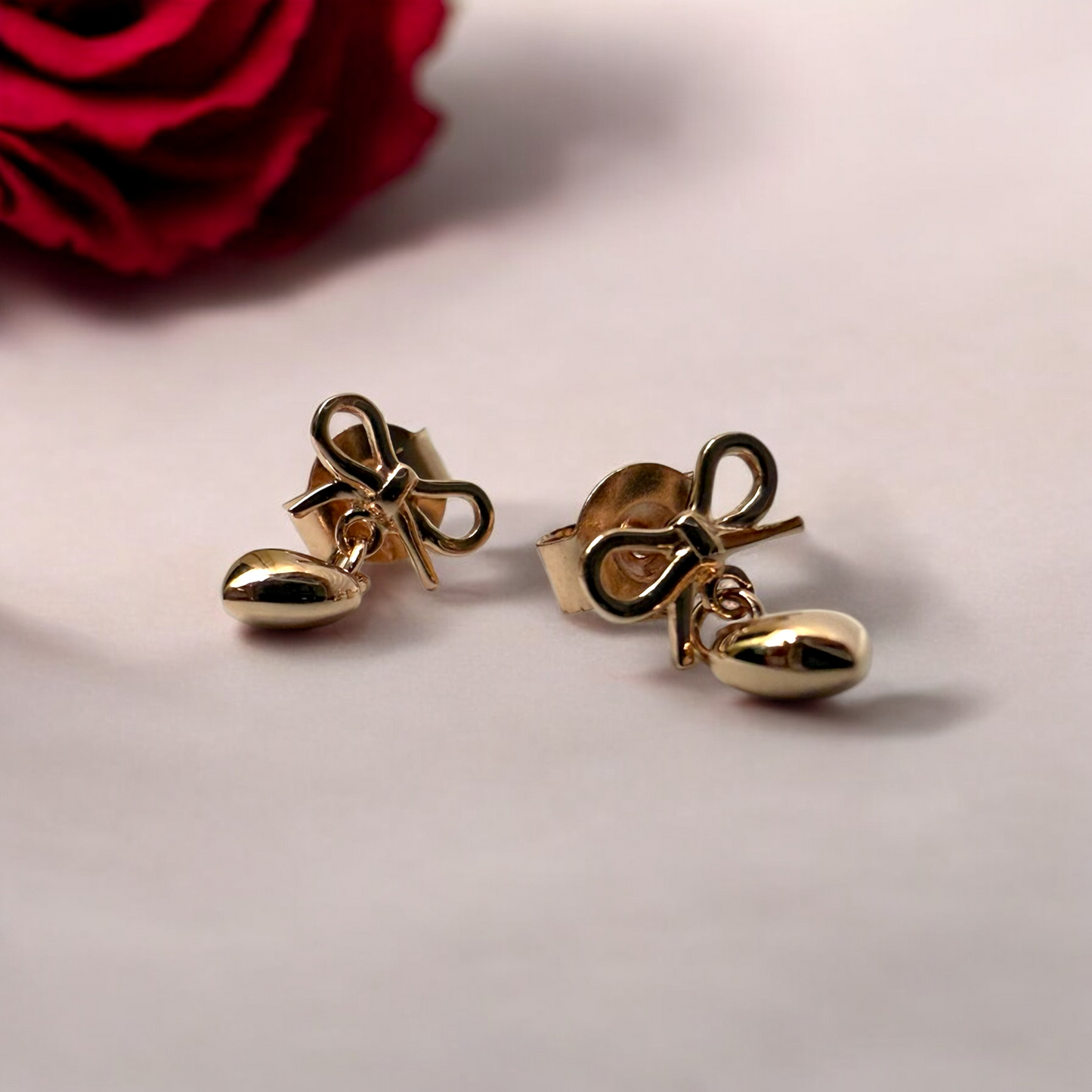 CLASSIC BOW & HEART STUDS