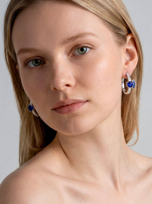 Directional Sapphire earrings