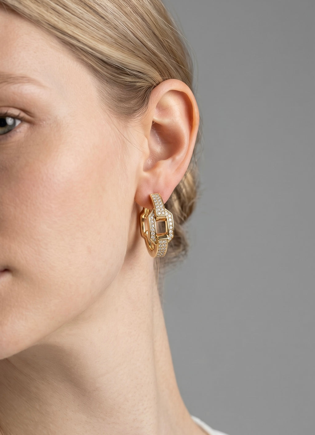 The Hexa Link hoop earrings