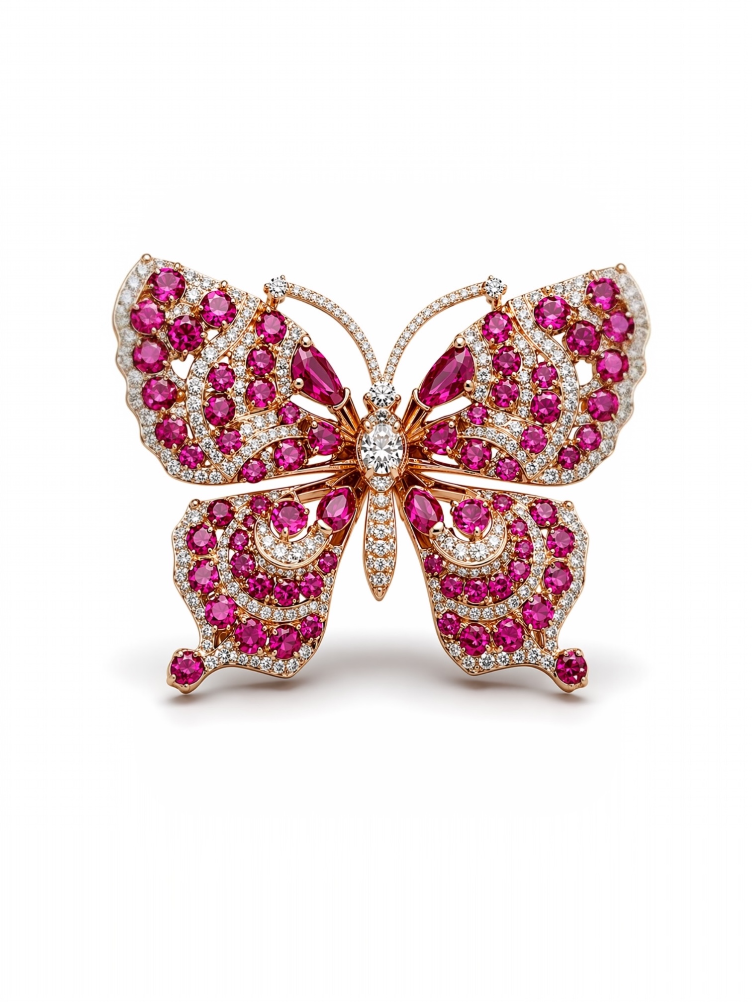 Papillon de Rubis brooch