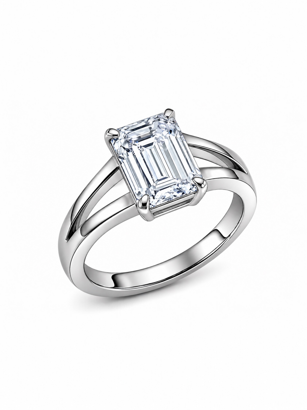 Classic Emerald Cut Solitaire ring