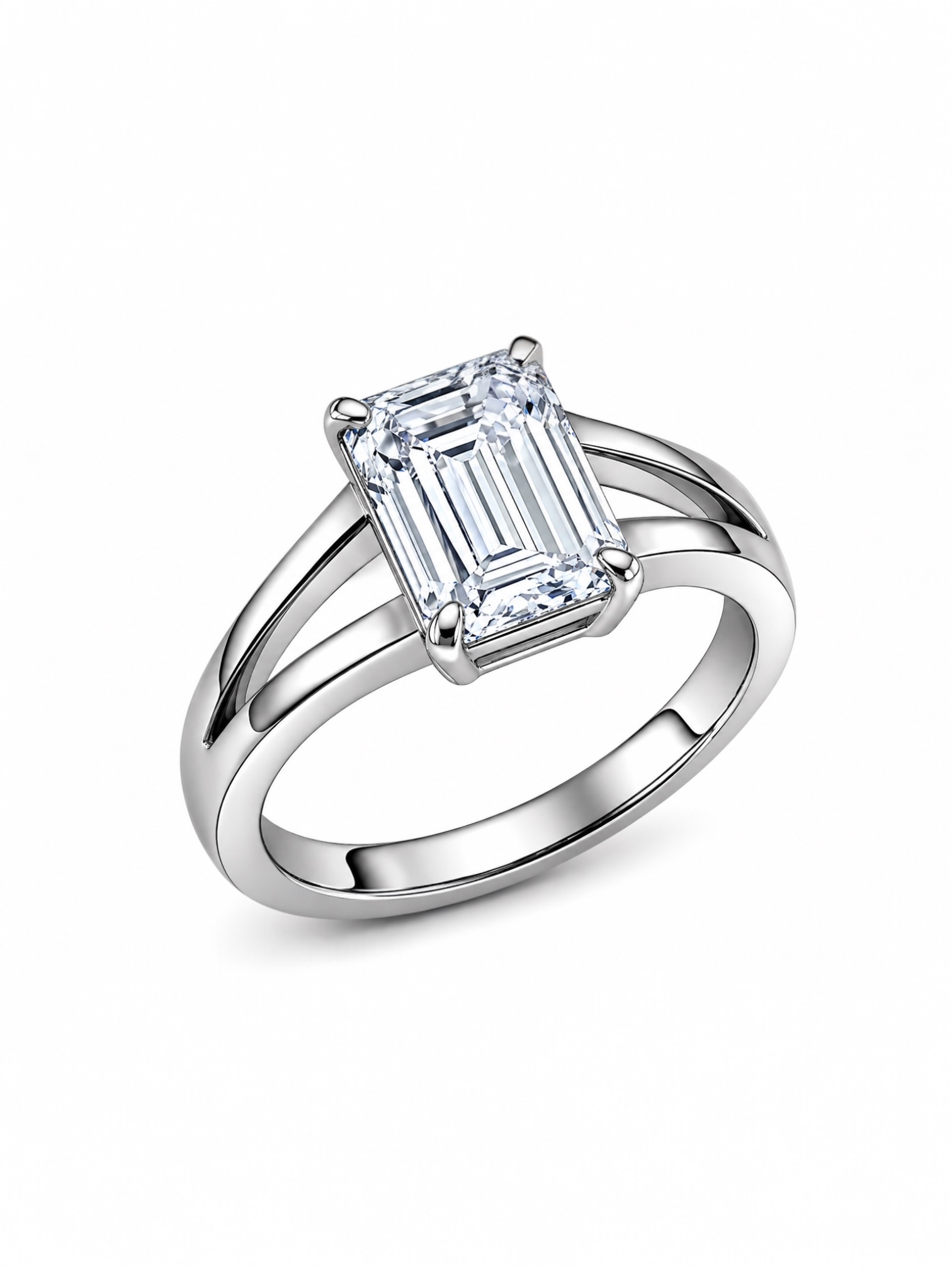 Classic Emerald Cut Solitaire ring