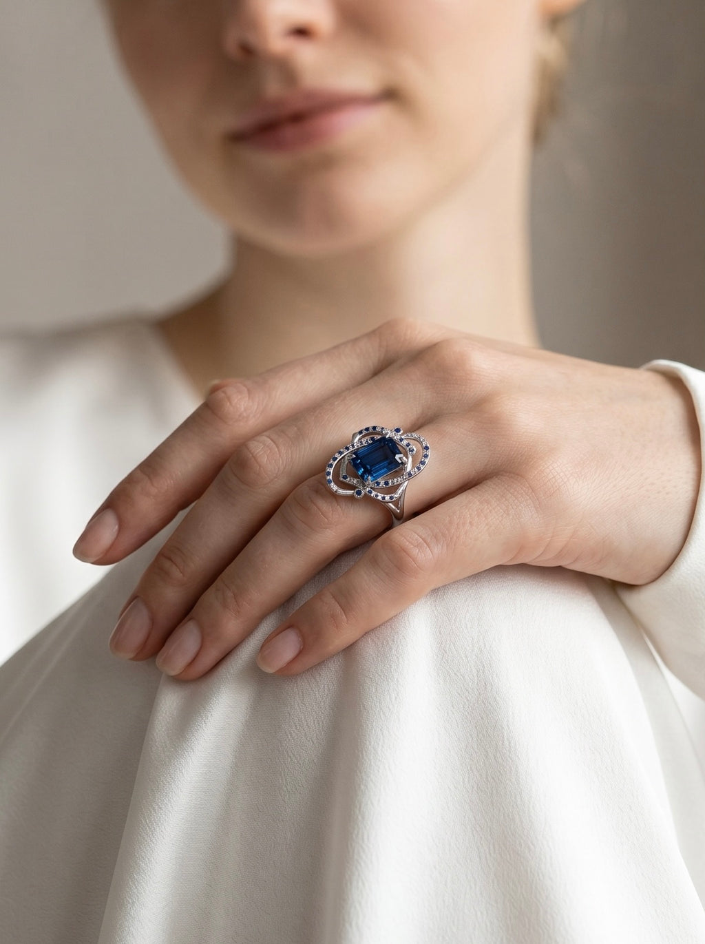 The Midnight Ribbon ring