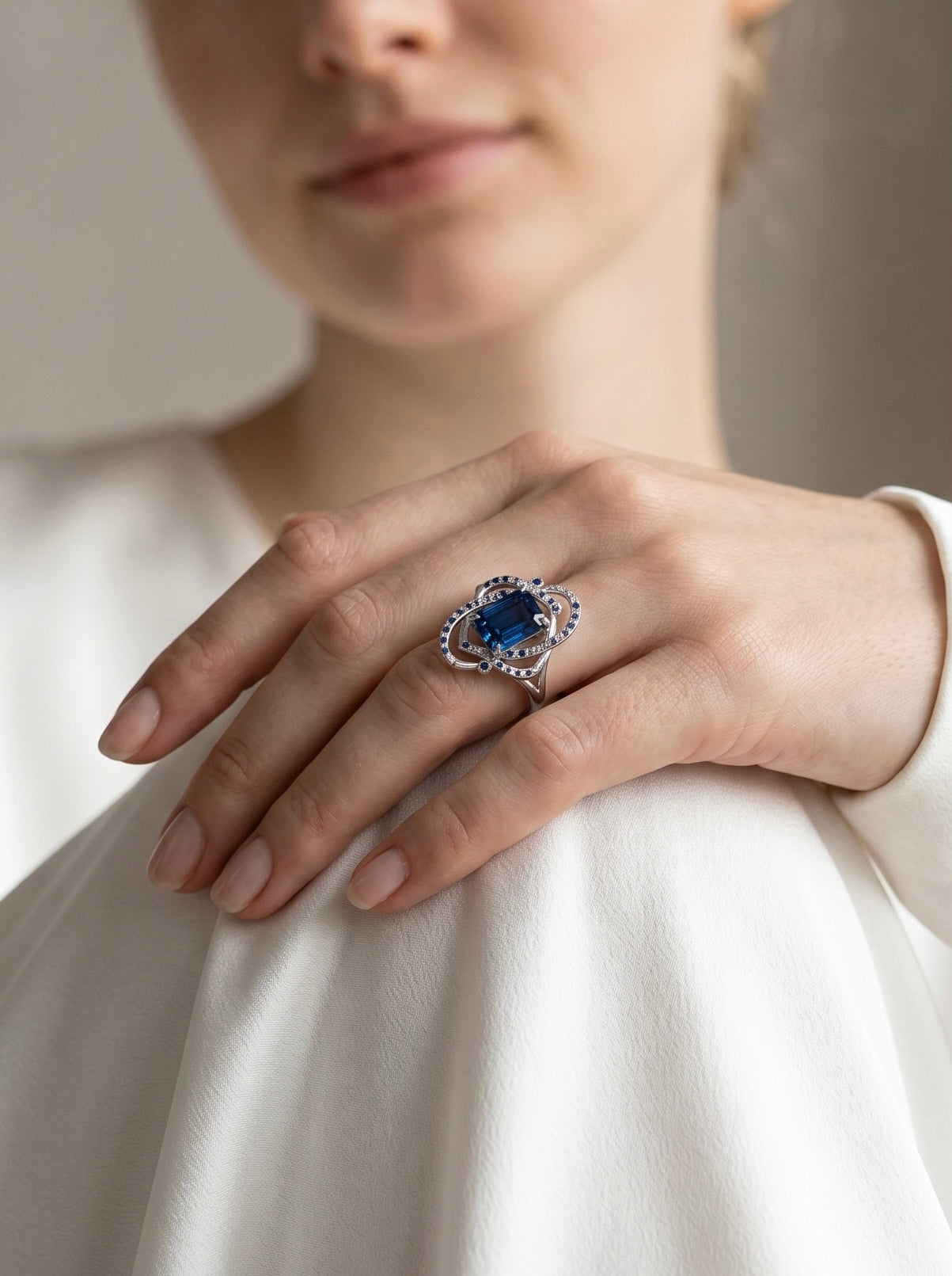 The Midnight Ribbon ring
