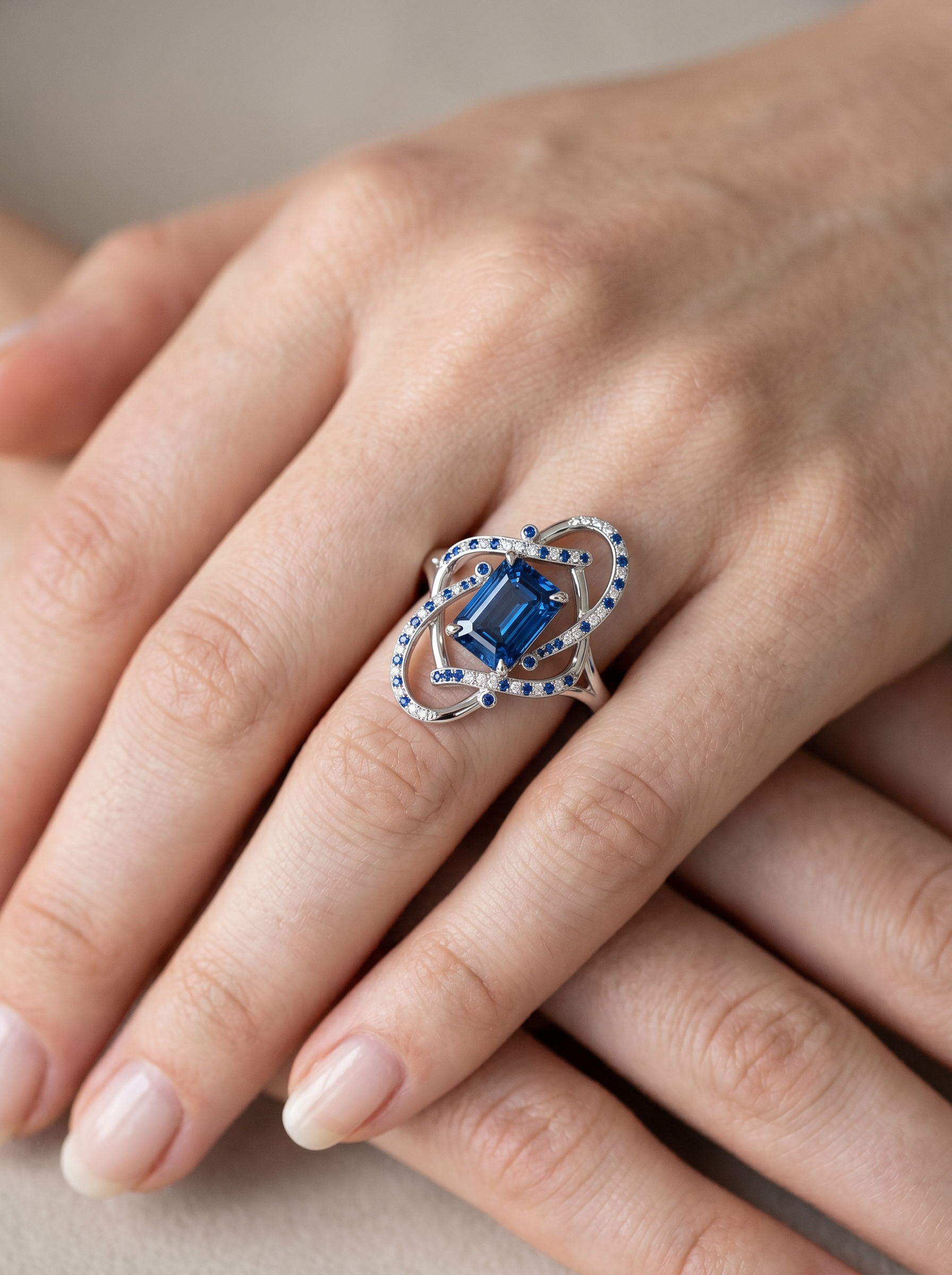 The Midnight Ribbon ring