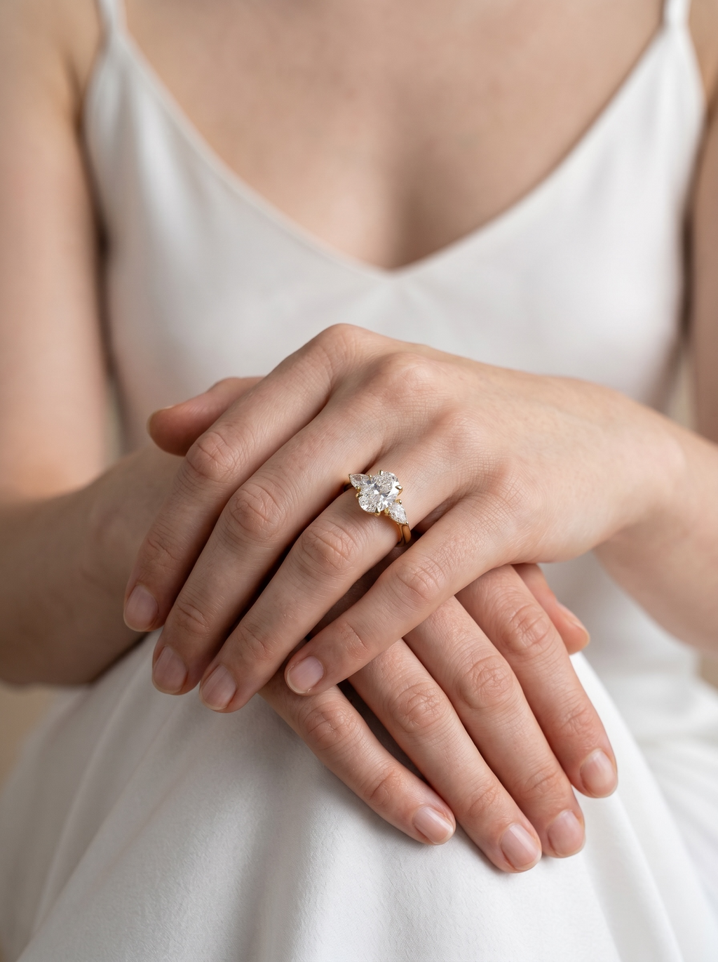 The Oval Trilogy Solitaire ring