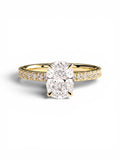 Cushion Pavé Solitaire ring