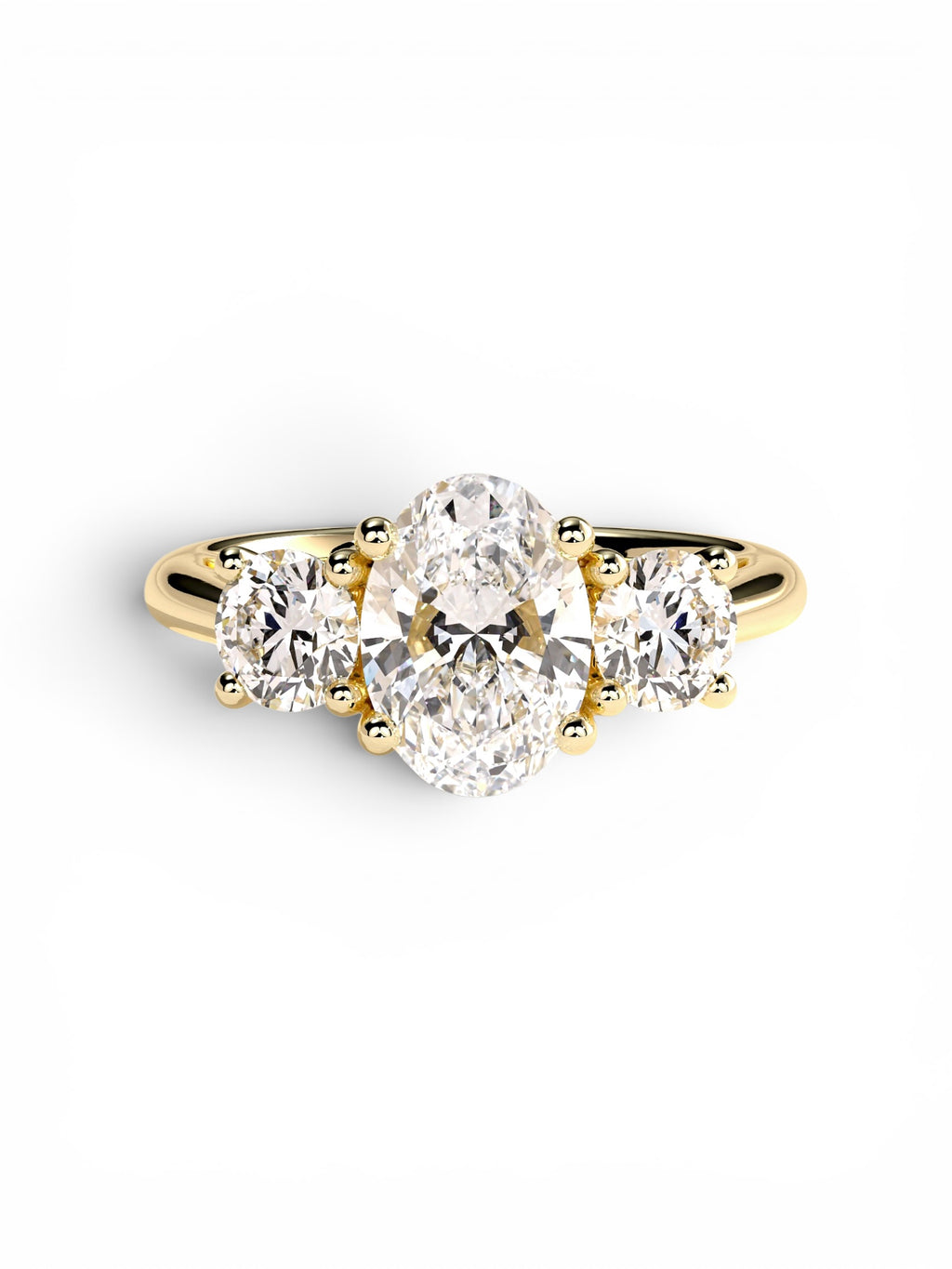 Trinity Oval Solitaire ring