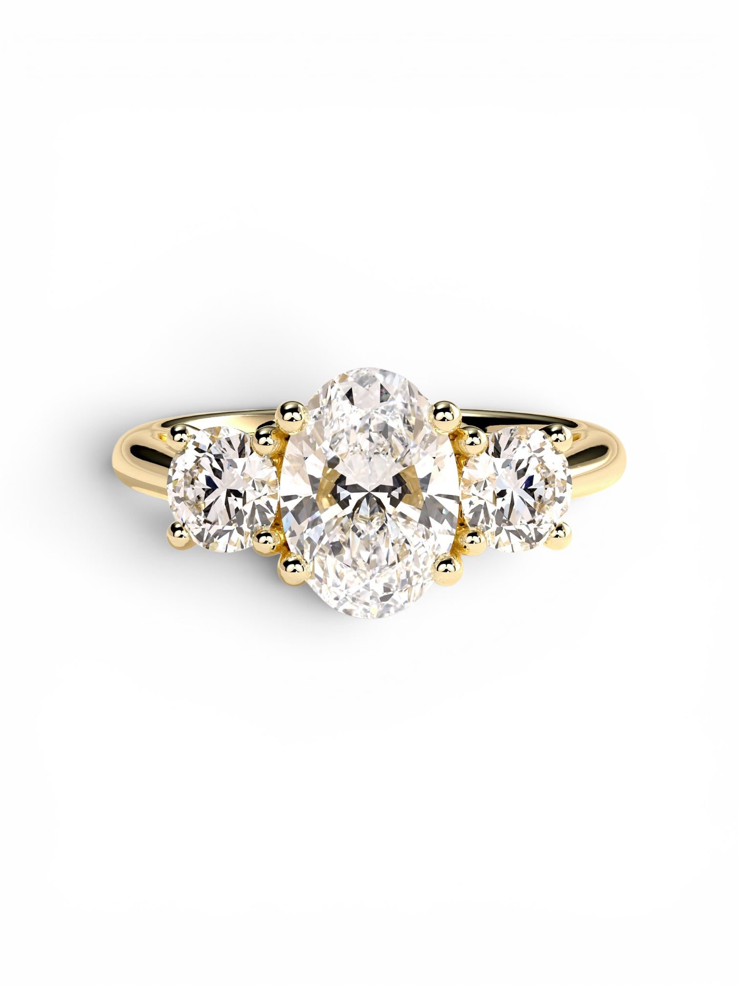 Trinity Oval Solitaire ring