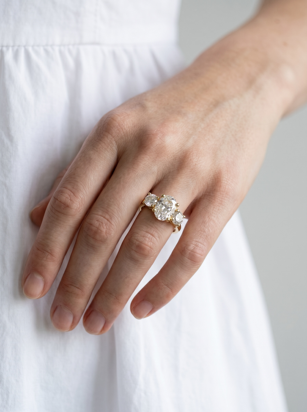 Trinity Oval Solitaire ring