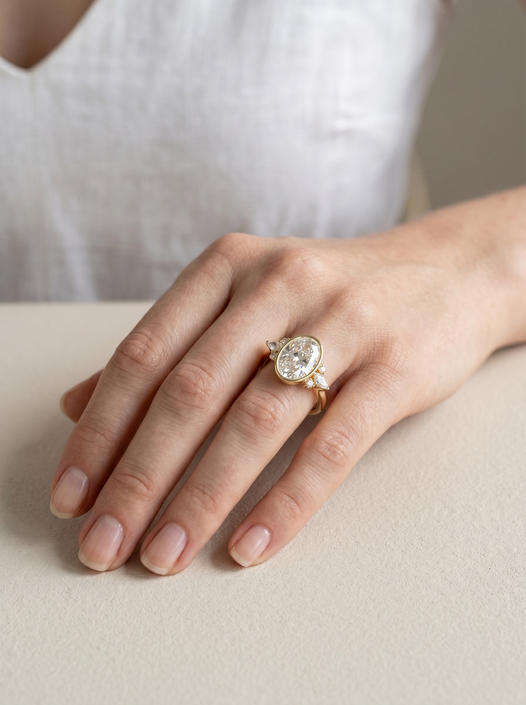 Aurelia Oval Bezel ring