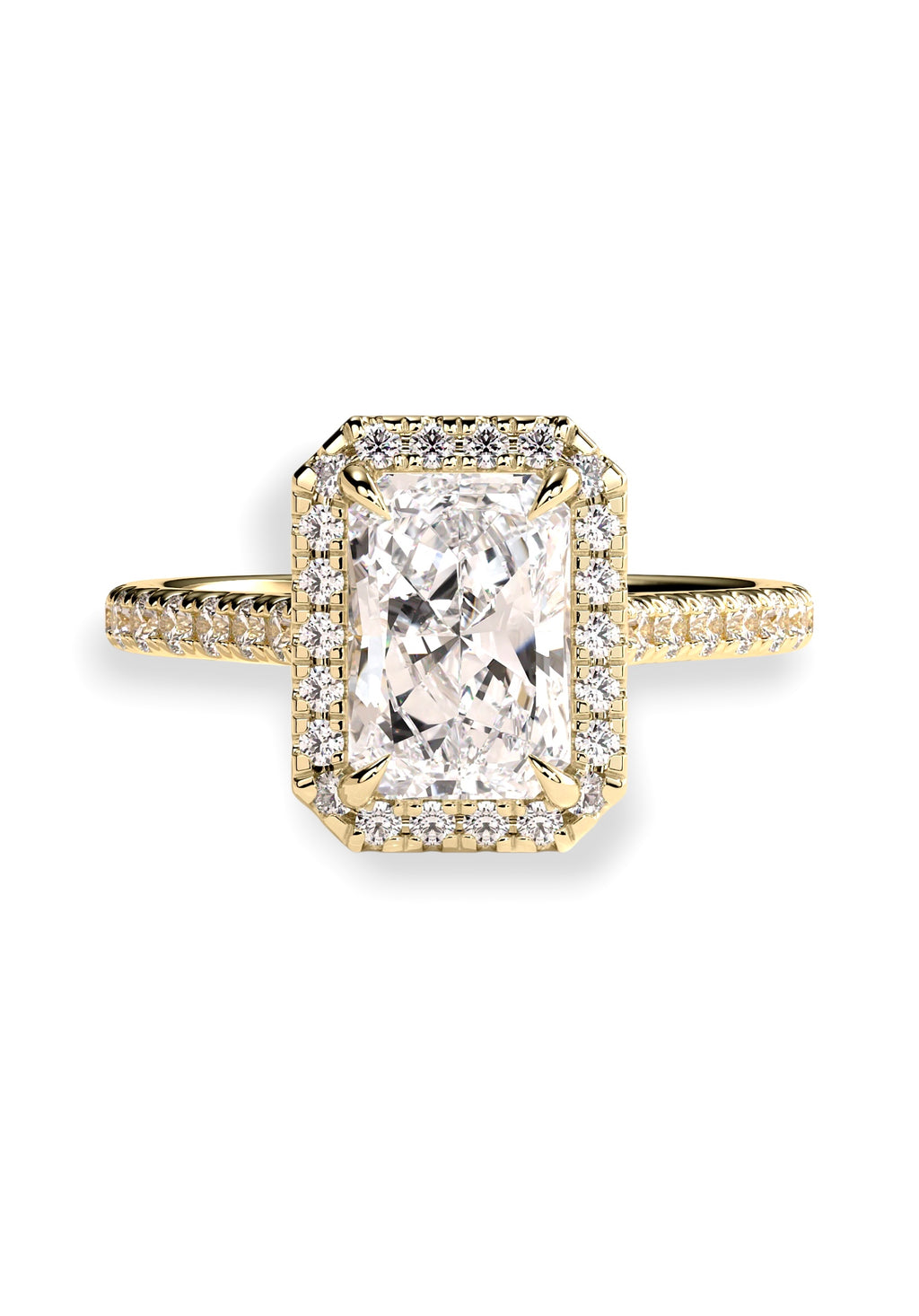 Signature Radiant Halo Solitaire ring