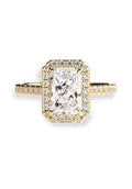 Signature Radiant Halo Solitaire ring