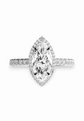 Signature Marquise Halo Solitaire ring