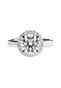 Classic Round Halo Solitaire ring