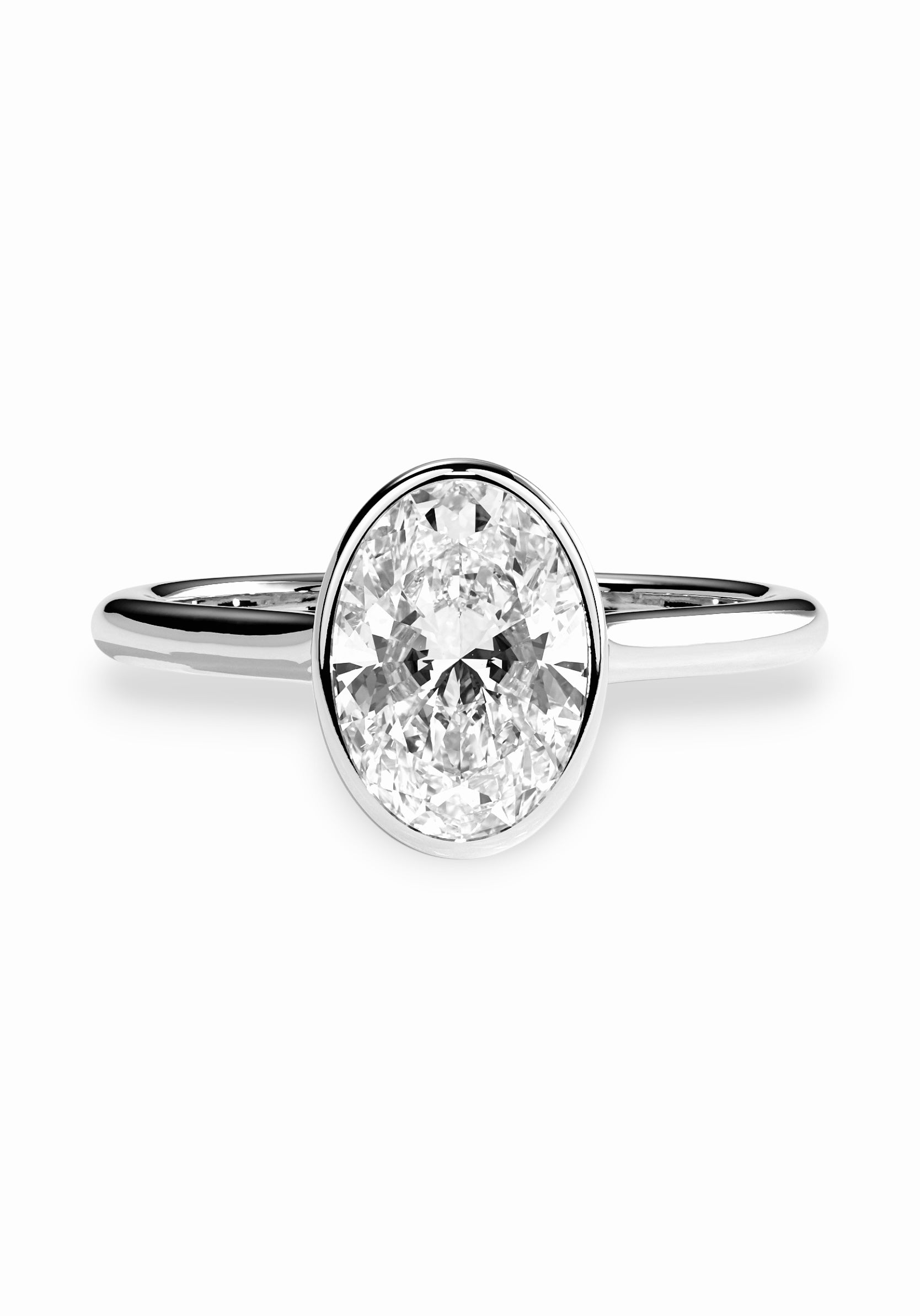 Oval Bezel Solitaire ring