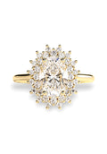 The Oval Sunburst Solitaire ring