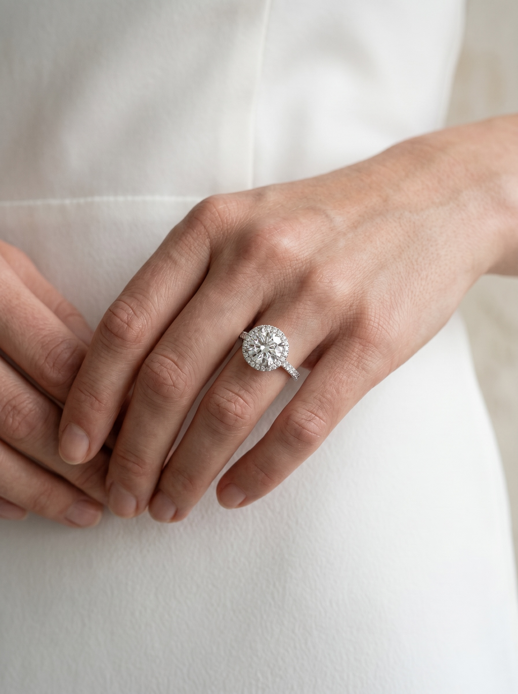 Signature Round Halo Solitaire ring