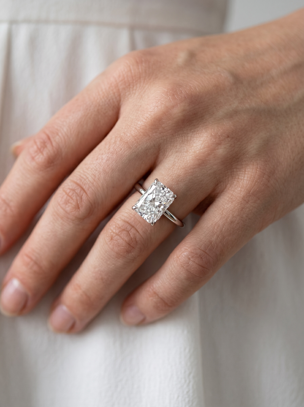 Classic Radiant Solitaire ring