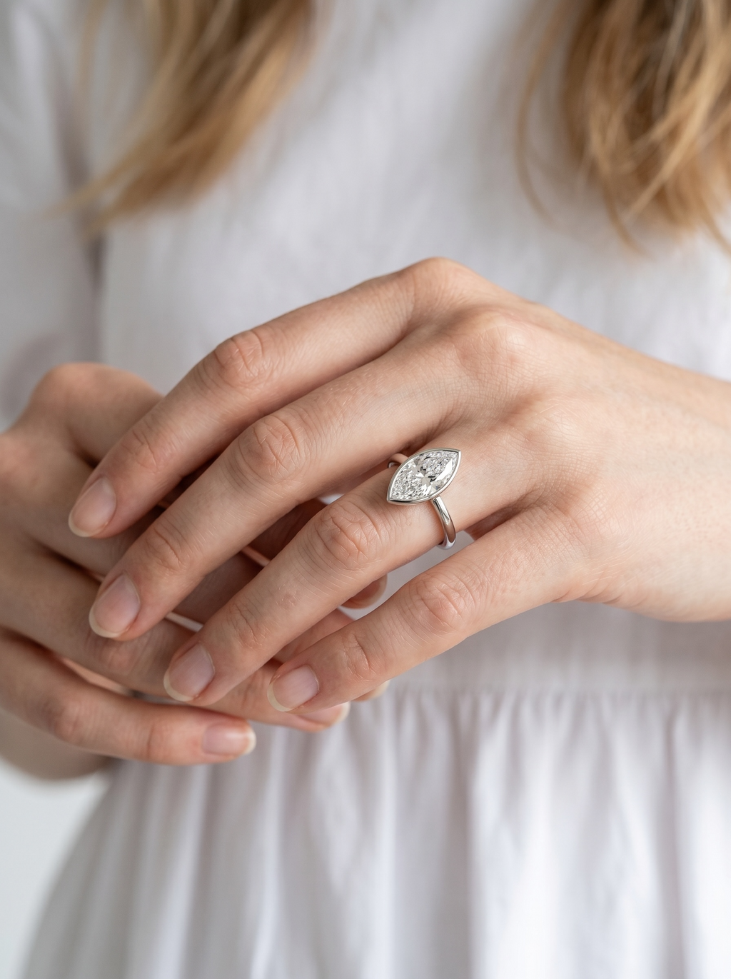 Marquise Bezel Solitaire ring