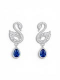 Majestic Swan Sapphire drop earrings