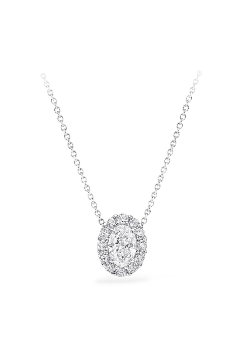 Classic Oval Halo pendant