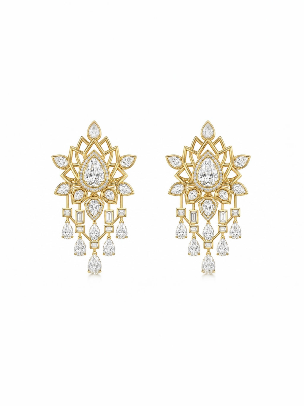 Imperial Lotus Chandelier earrings