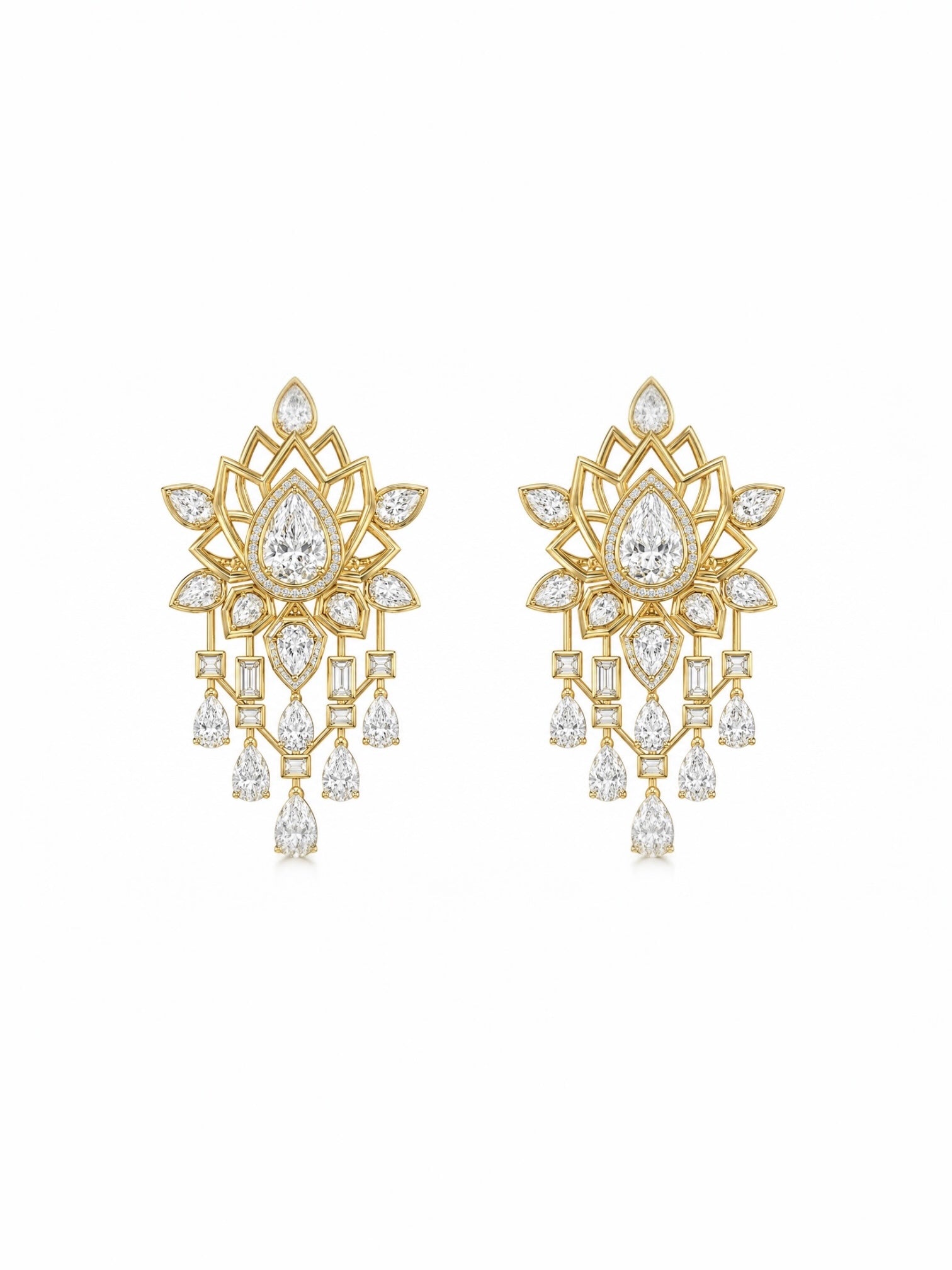 Imperial Lotus Chandelier earrings