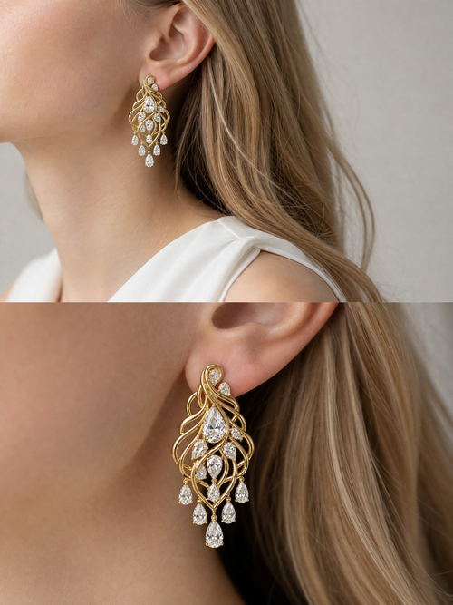 Amalia Vine Chandelier earrings
