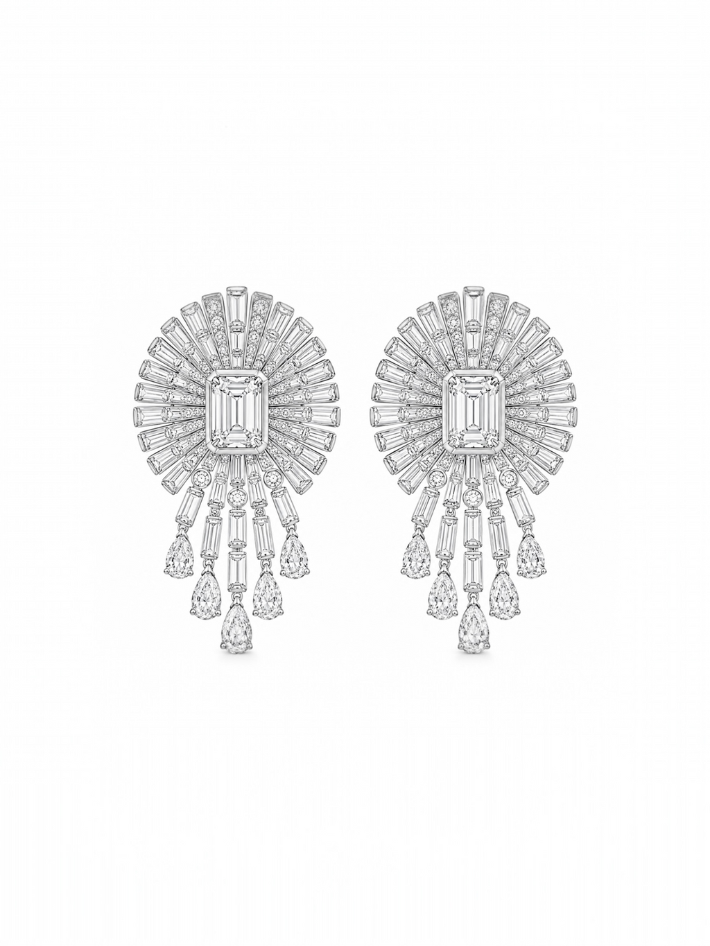Sunburst Chandelier Drop earrings
