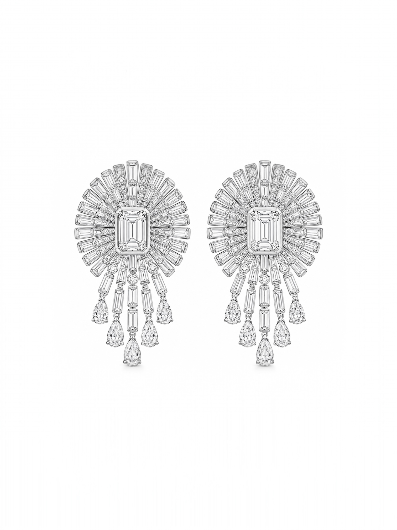 Sunburst Chandelier Drop earrings