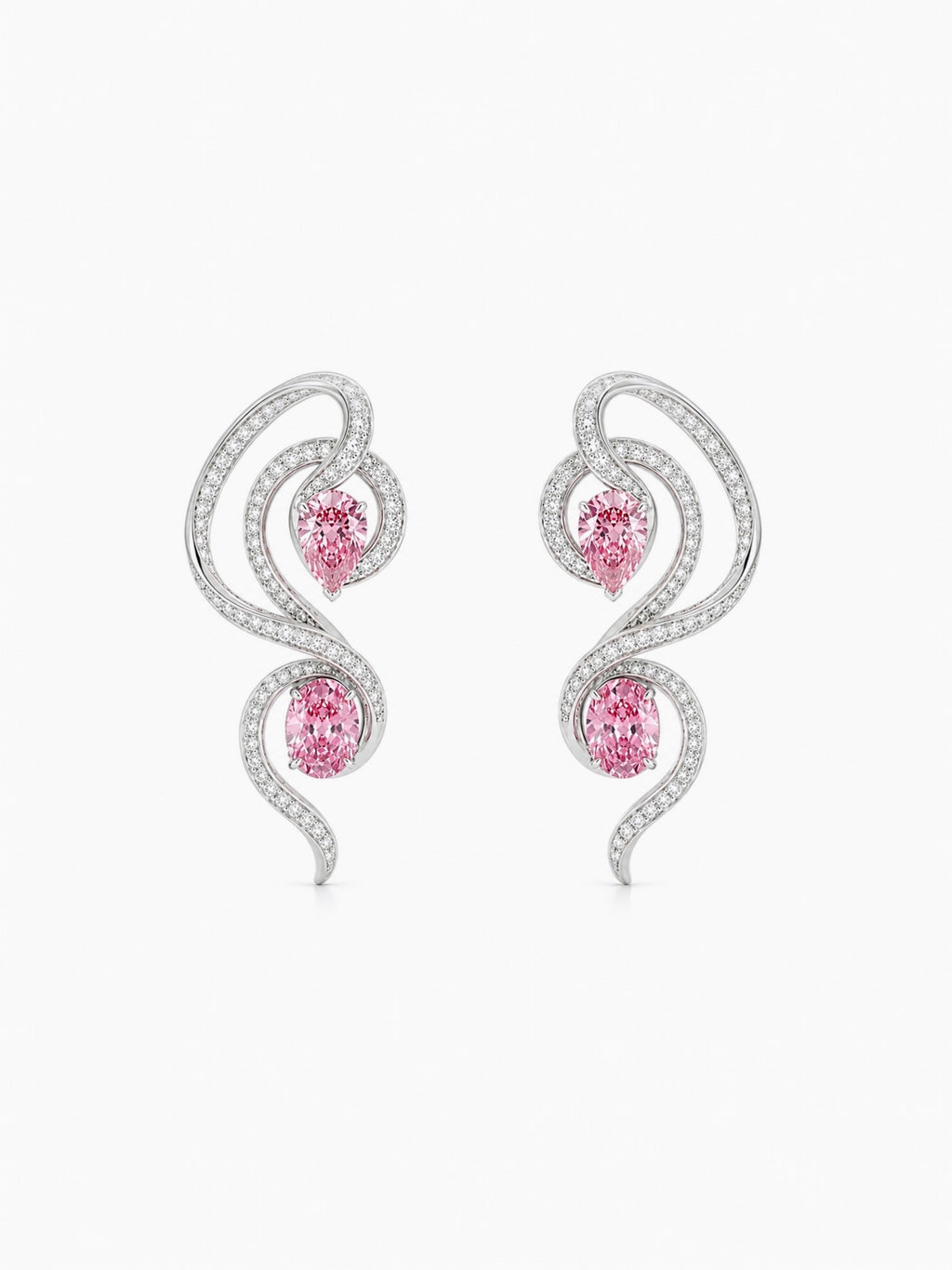 Rosa Wave Drop earrings
